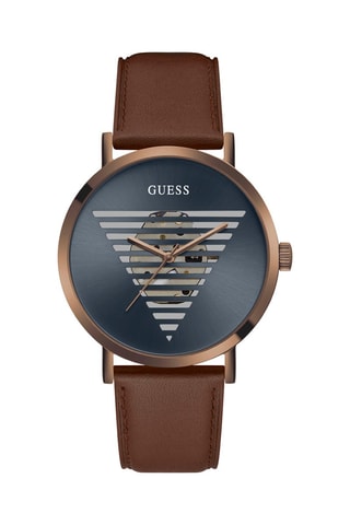 Reloj de cuarzo de piel - Marrón y rosa dorado