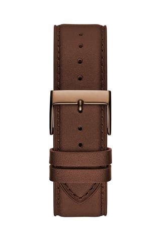 Reloj de cuarzo de piel - Marrón y rosa dorado