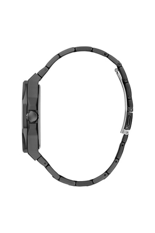 Reloj de cuarzo de acero - Negro