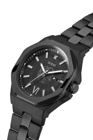 Reloj de cuarzo de acero - Negro