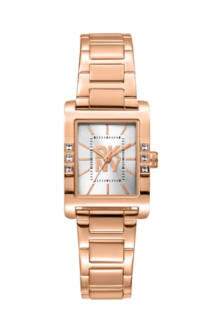 Reloj de cuarzo de acero - Rosa dorado