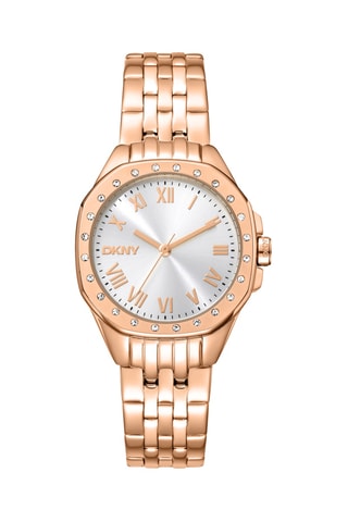 Reloj de cuarzo de acero - Rosa dorado