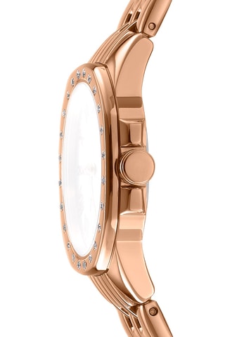 Reloj de cuarzo de acero - Rosa dorado