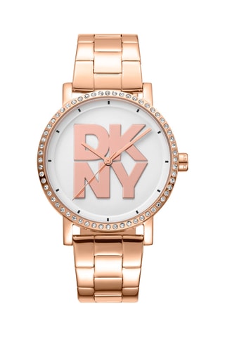 Reloj de cuarzo de acero - Rosa dorado