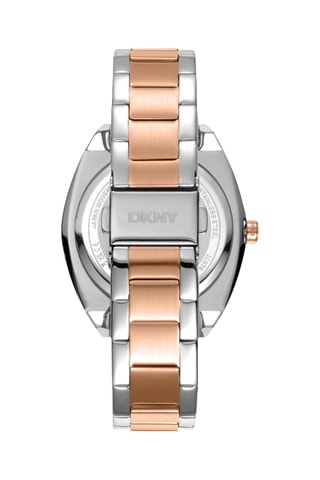 Reloj de cuarzo de acero - Plateado y rosa dorado