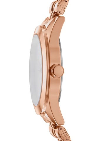 Reloj de cuarzo de acero - Rosa dorado