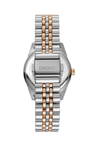 Reloj de cuarzo de acero - Plateado y rosa dorado