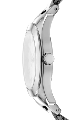 Reloj de cuarzo de acero - Plateado