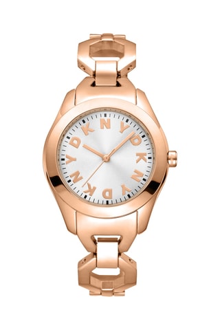 Reloj de cuarzo de acero - Rosa dorado