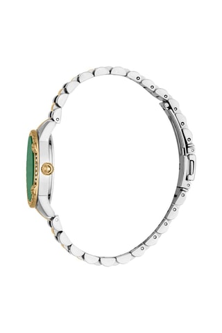 Reloj de cuarzo de acero y cristales checos Fiorenza - Plateado y dorado