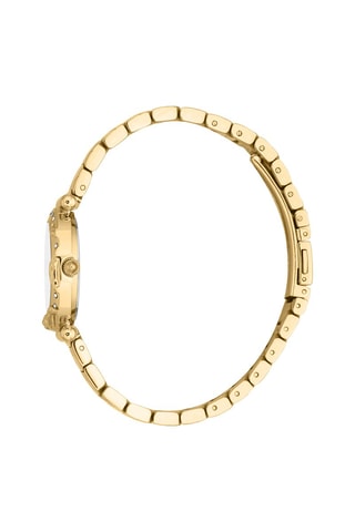 Reloj de cuarzo de acero y cristales checos Stella - Dorado y plateado