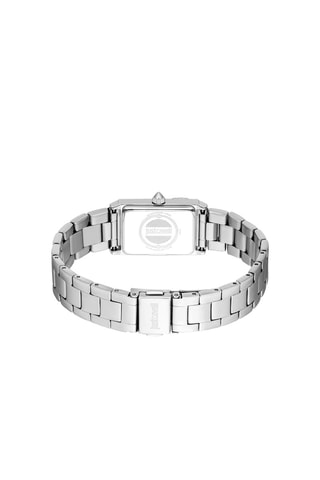 Reloj de cuarzo de acero y cristales checos Dolcezza - Plateado