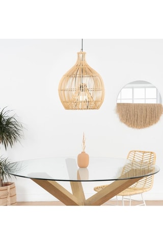 Lámpara de techo de ratán - Natural
