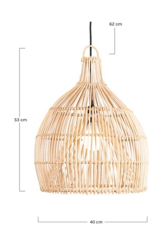 Lámpara de techo de ratán - Natural