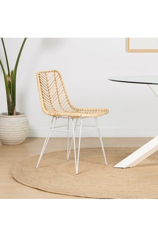 Silla de ratán - 43 x 84 x 59 cm