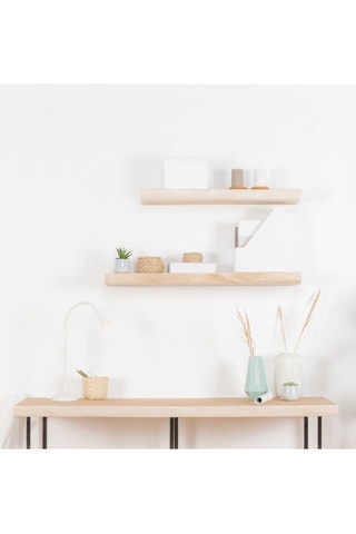 Estante mural de madera de Trembesí - 70 x 5 x 20 cm