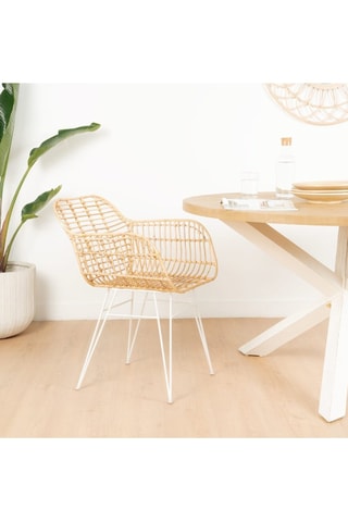 Silla de ratán - 60 x 81 x 56 cm