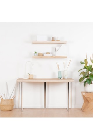 Estante mural de madera de Trembesí - 90 x 5 x 20 cm