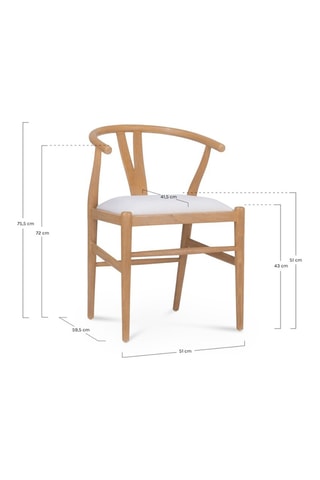 Silla de madera de Sungkai - 50 x 101,5 x 56,5 cm