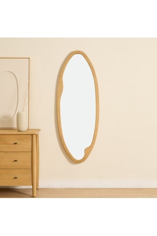 Espejo de madera de Sungkai - 56 x 4 x 150 cm - Natural