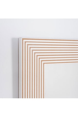 Espejo - 59 x 150 cm - Imitación madera y blanco