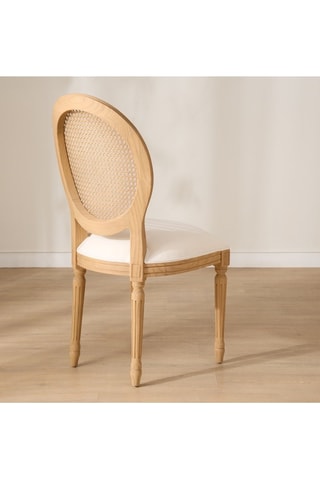 Silla de madera de Sungkai y ratán - 50 x 101,5 x 56,5 cm