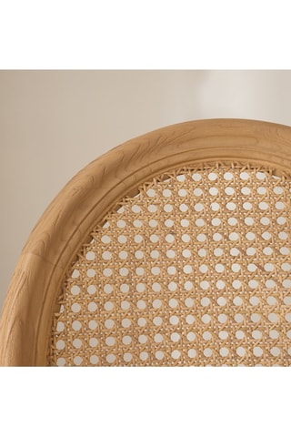 Silla de madera de Sungkai y ratán - 50 x 101,5 x 56,5 cm