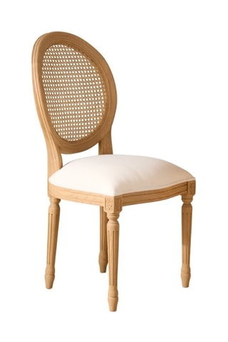 Silla de madera de Sungkai y ratán - 50 x 101,5 x 56,5 cm