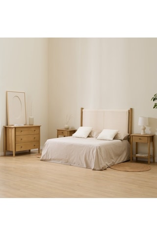 Cabecero de madera de Sungkai - 145 x 125 x 6/9 cm