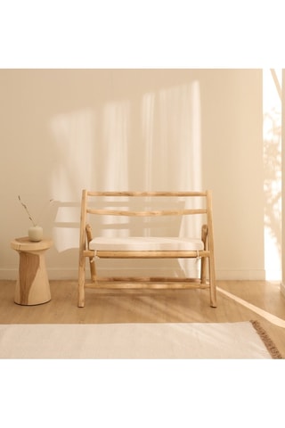 Banco plegable de teca - 114 x 100 x 24 cm