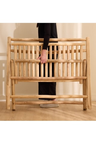 Banco plegable de teca - 114 x 100 x 24 cm