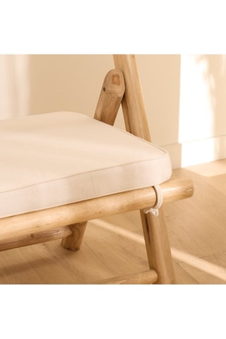 Banco plegable de teca - 114 x 100 x 24 cm