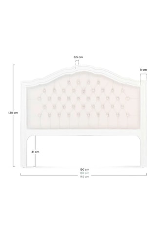 Cabecero de madera de Sungkai - 190 x 8 x 130 cm