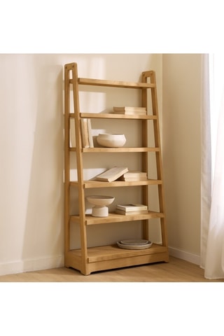 Estantería de 6 niveles de madera de Sungkai - 90 x 180 x 37 cm