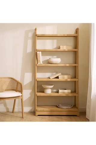 Estantería de 6 niveles de madera de Sungkai - 90 x 180 x 37 cm