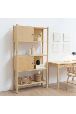 Estantería de 4 niveles de madera de Sungkai - 100 x 184 x 35 cm