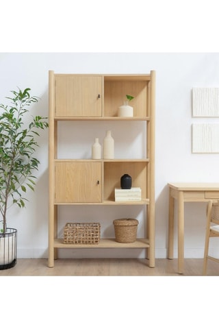 Estantería de 4 niveles de madera de Sungkai - 100 x 184 x 35 cm