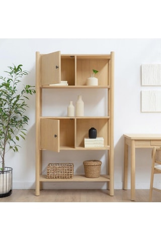 Estantería de 4 niveles de madera de Sungkai - 100 x 184 x 35 cm
