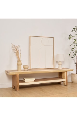 Mueble de TV de madera de Trembesí - 180 x 45,5 x 52 cm
