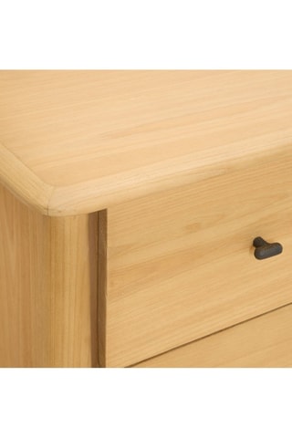 Cómoda de 3 cajones de madera de Sungkai - 100 x 79 x 45 cm