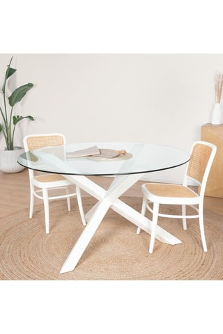 Mesa de comedor de madera de Sungkai - 120 x 77 x 120 cm