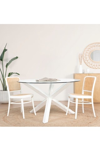 Mesa de comedor de madera de Sungkai - 120 x 77 x 120 cm