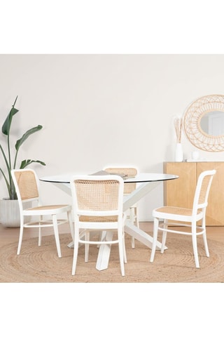 Mesa de comedor de madera de Sungkai - 135 x 77 x 135 cm