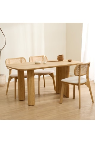 Mesa de comedor de madera de Sungkai - 140 x 76 x 80 cm