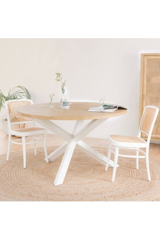 Mesa de comedor de madera de Sungkai - 135 x 77 x 135 cm