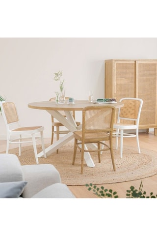 Mesa de comedor de madera de Sungkai - 135 x 77 x 135 cm