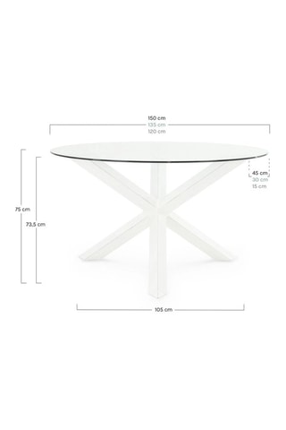 Mesa de comedor de madera de Sungkai - 150 x 77 x 150 cm
