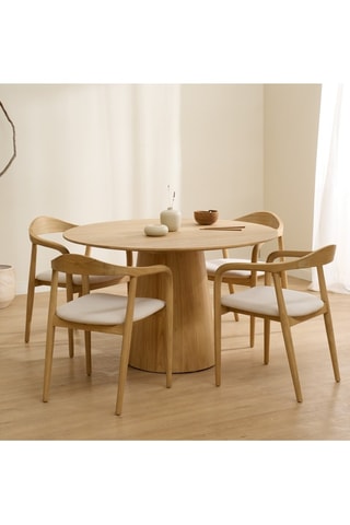 Mesa de comedor de madera de Sungkai - 120 x 75 x 120 cm