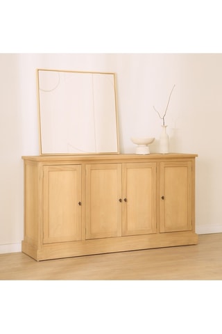 Aparador de 4 puertas de madera de Sungkai - 170 x 91 x 45 cm