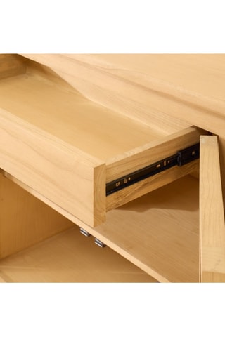 Aparador de 4 puertas de madera de Sungkai - 162 x 89 x 47 cm